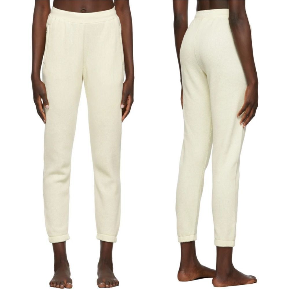 SKIMS Cream Waffle Knit Thermal Jogger Pants Sz 4X NWT